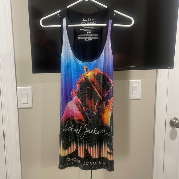 NWOT- Limited Edition Michael Jackson Cirque Du Soleil Sequin Shirt - Picture 2 of 6